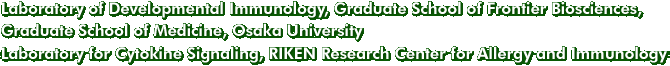 Laboratory of Developmental Immunology, Graduate School of Frontier Biosciences, Graduate School of Medicine, Osaka University Laboratory for Cytokine Signaling, RIKEN Research Center for Allergy and Immunology